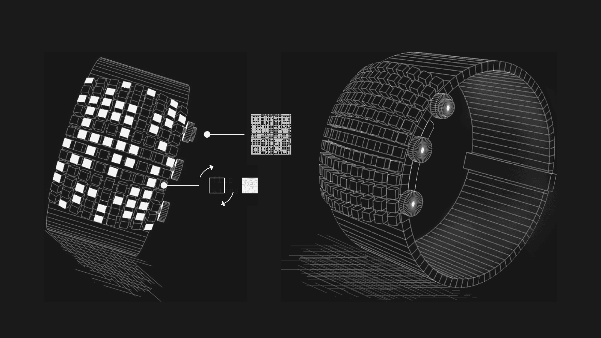 Product design sketches for a wearable cryptographic key by Özgün Kılıç